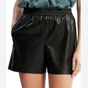 Topshop Faux Leather Shorts in Size 14